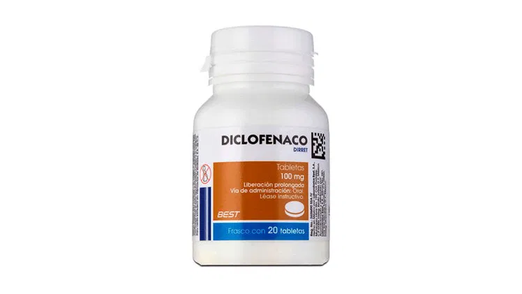 Diclofenaco 100mg. Pomo de 20 tabletas