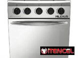 *COCINA CON HORNO DE GAS CON 4 QUEMADORES Y 20″ PLATEADA*