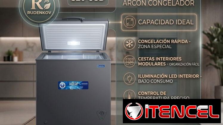 ❄️ ¡NUEVO EN CAJA! Arcón Congelador Rudenkov de 10P (Gris Oscuro) ❄️