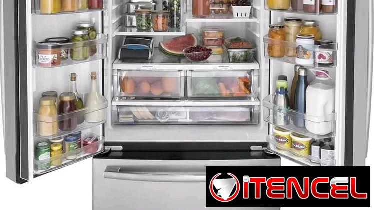 →•🥗 REFRIGERADOR GE GNE27JYMFS de 36″ con puerta francesa y capacidad total de 27 pies cúbicos.