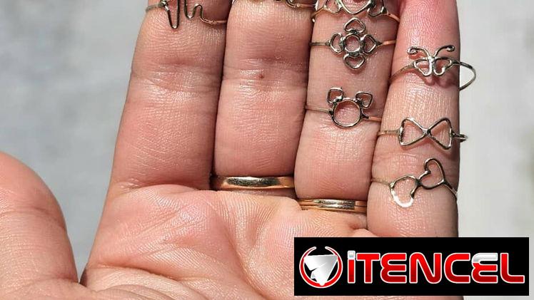 Anillos medio dedos de oro criollo