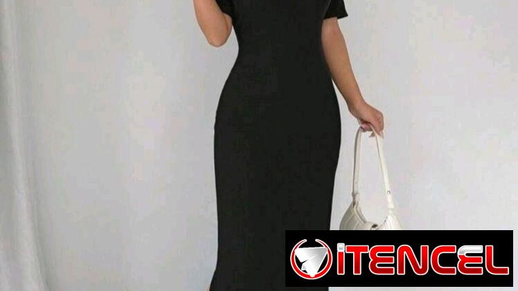 🛍️ Vestido Shein Largo  ( Negro ) ⭐