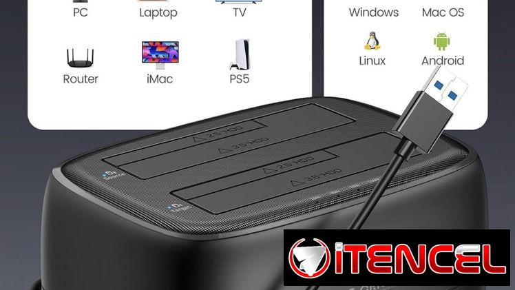 DOCKING EXTERNOS DE 2 BAHÍAS ORICO y SABRENT(65 USD)|HDD 2.5”-3.5”(HASTA 44TB)|USB 3.0 + ALIMENTACIÓN 12V|EN CAJA-NUEVOS