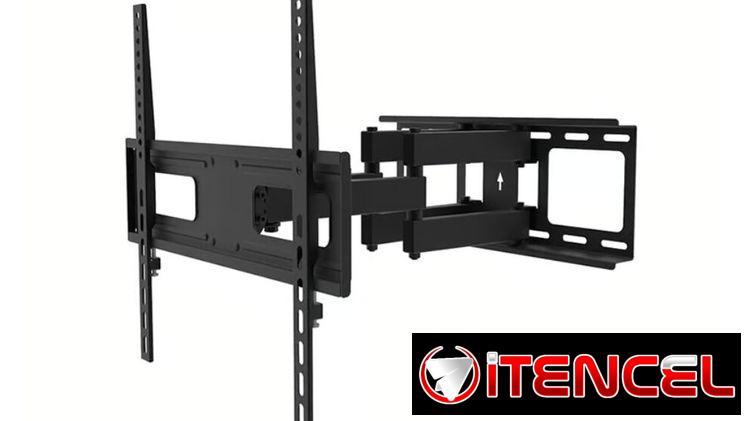 Soporte De Pared Unno Tekno Para TV 32–55” Doble Brazo Full Motion VESA 400×400 Extensible 18.1” 88lb
