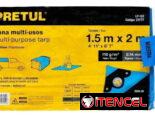 Lona multi-usos azul de polipropileno. Mide 1,5 x 2 metros