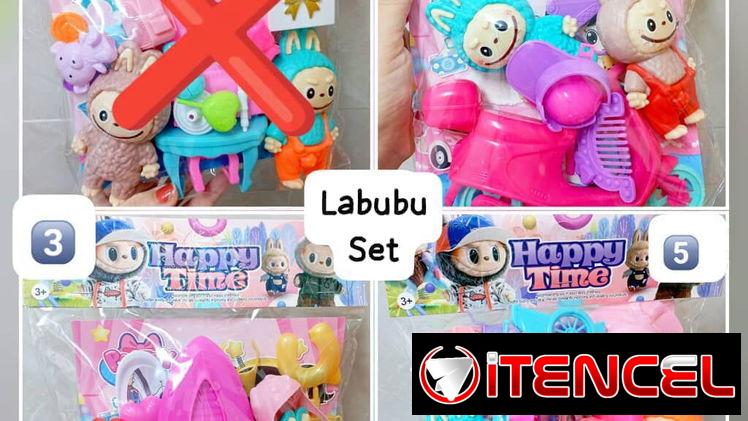 SET LABUBU ✓Modelo con moto ✓Modelo con lancha ✓Modelo con helicóptero