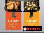 Ninja DZ201 Foodi – Freidora de aire 6 en 1 DualZone de 8QT con 2 cestas de freír independientes