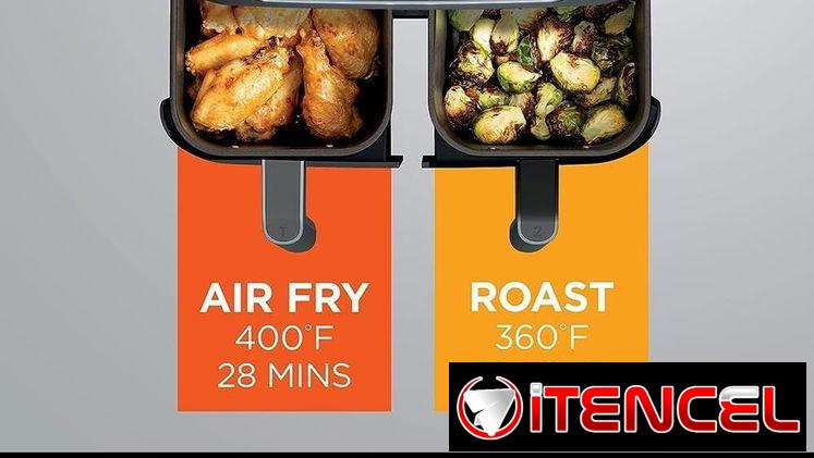 Ninja DZ201 Foodi – Freidora de aire 6 en 1 DualZone de 8QT con 2 cestas de freír independientes