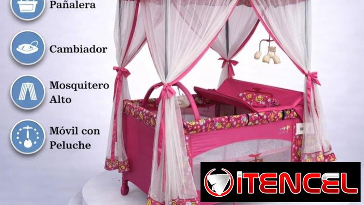 215usd🔺️ Cuna corral Rosado claro y oscuro, azul