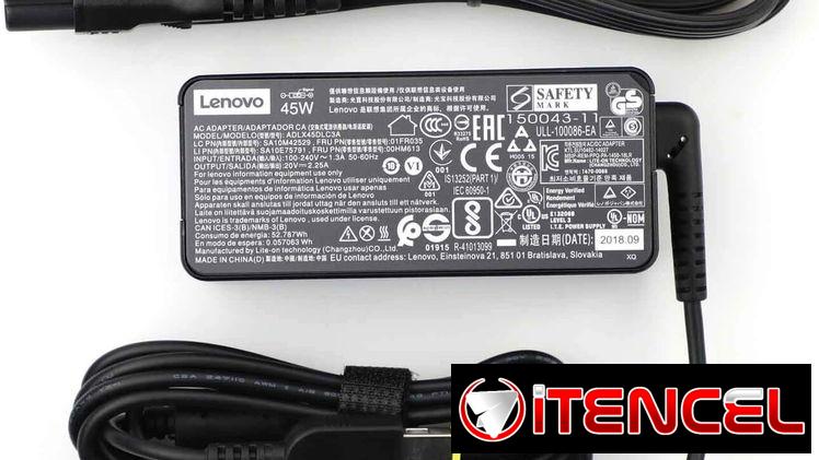Adaptador de CA Lenovo ADLX45DLC2A, nuevo y genuino, de 20 V, 2,25 A y 45 W Punta fina. AMARILLA USB 53274327