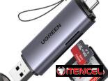 💾⚡ LECTOR TARJETAS SD UGREEN USB-C/USB 3.0 2 EN 1 🔥 ALTA VELOCIDAD 5Gbps IPHONE PC 💥 Envío + Garantía