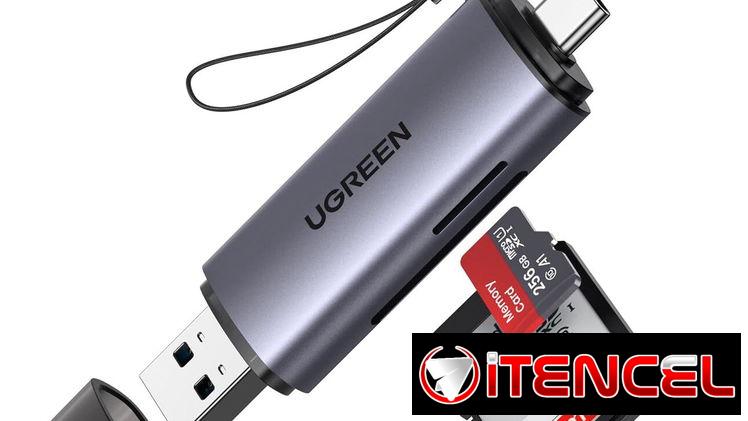 💾⚡ LECTOR TARJETAS SD UGREEN USB-C/USB 3.0 2 EN 1 🔥 ALTA VELOCIDAD 5Gbps IPHONE PC 💥 Envío + Garantía