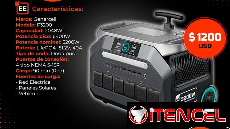 💡 GNERCELL 💡 ESTACIÓN DE ENERGÍA 6400/3200W CON 2048 WH BATERÍA. TL 54833699