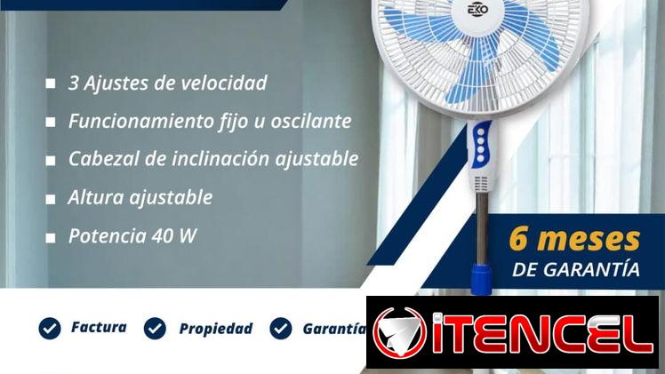 Ventilador de pedestal 16″ EKO 🚘 ENVÍO GRATIS