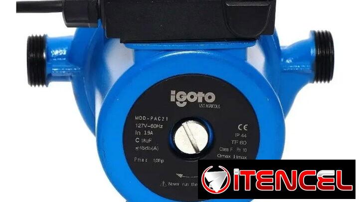 Bomba presurizadora automática, Alemana, marca Igoto, para 3 servicios, 1/3 HP. Pesa 5 kg