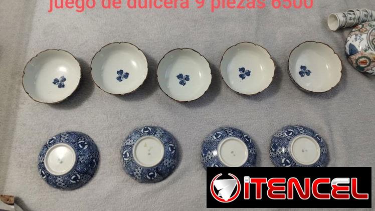 Juego de dulceras de 9 piezas/Dulceras antiguas