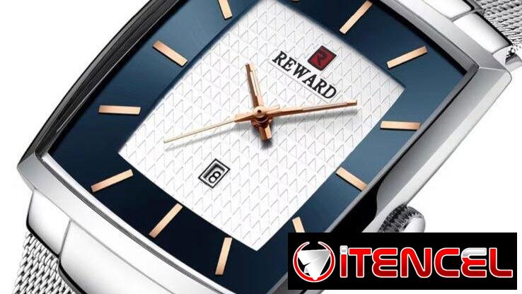 Reloj plateado elegante. Para hombre ,