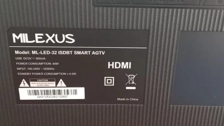Televisor Milexus 32 Smart Google TV HD, Smart TV Milexus 32 Pulgadas 2 HDMI 1 LAN VPT#-0498