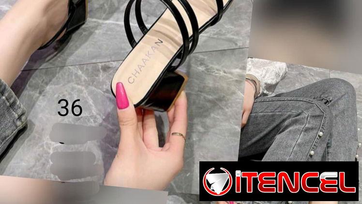 Zapatos negros de tacón no.36