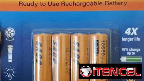 👆🏼Pilas de litio recargables. Cada uno es de 2000 mah haciendo un total de 8000 mah.