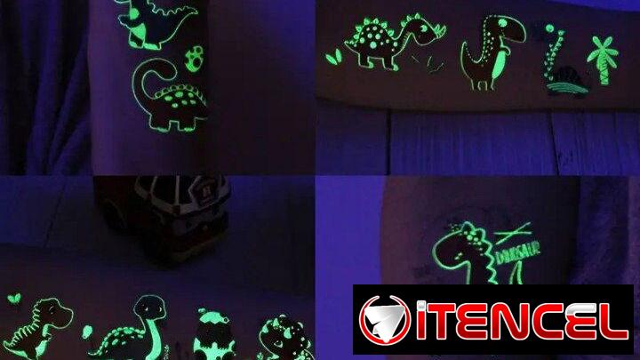 Tatuajes temporales de dinosaurios luminosos | Con garantía | videojuegoshabana.com