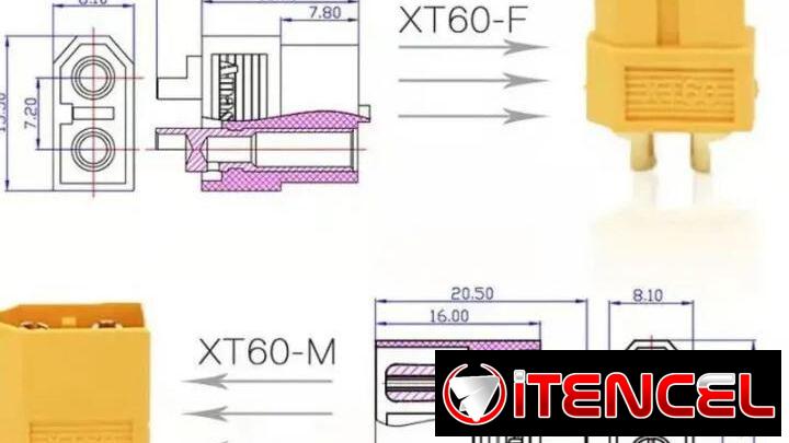 Conector xt60 para Ecoflow