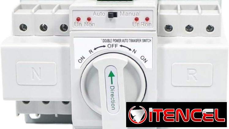 Interruptor de transferencia automática de doble potencia CA 220V 3 poste 63 amperios generador de energía doble interru