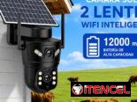 Cámara de vigilancia 2 lentes/8Mp/Wifi/ Solar/ recargable