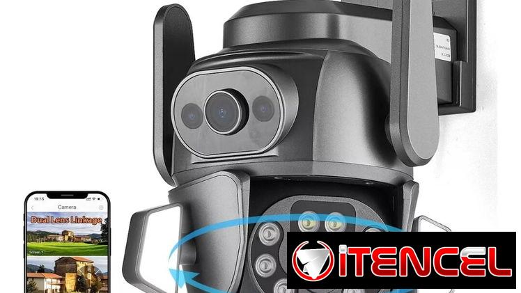 Doble camara de seguridad con alarma e inteligencia artificial