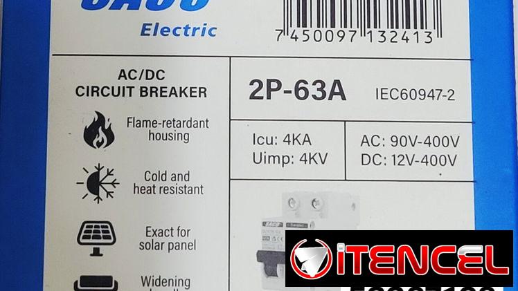 Breaker 2P 63A SACO AC/DC 25 USD