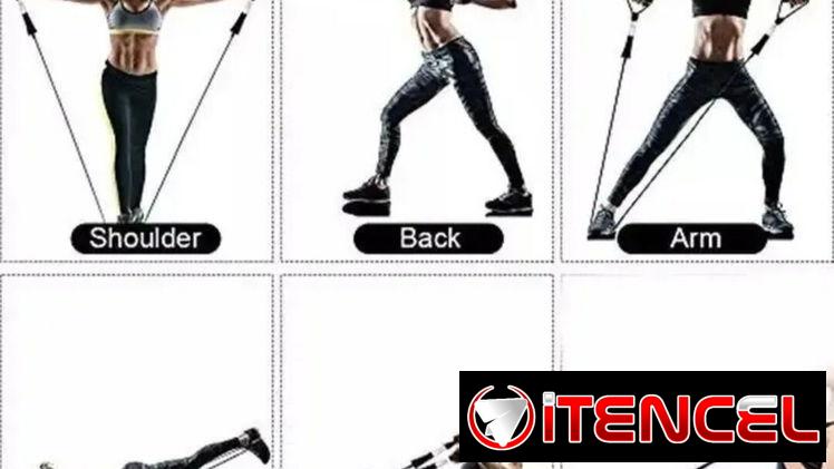 Set de ligas elástico de resistencia hasta 100lbs