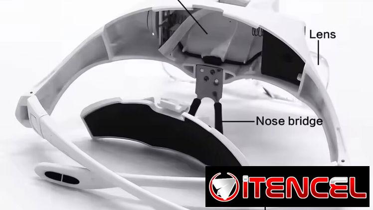 Lupa de aumento con iluminación led y 5 lentes intercambiables, diferentes usos… batería x3 triple A no incluida