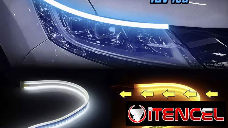 PAREJA DE TIRAS LED DRL BLANCA CON INTERMITENTES SECUENCIALES ÁMBAR