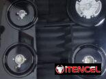 Cocina a gas para empotrar de cristal templado, 4 quemadores
