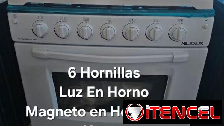 Cocina de Gas Con Horno 6 Hornillas. Domicilio Gratis en La Hanana
