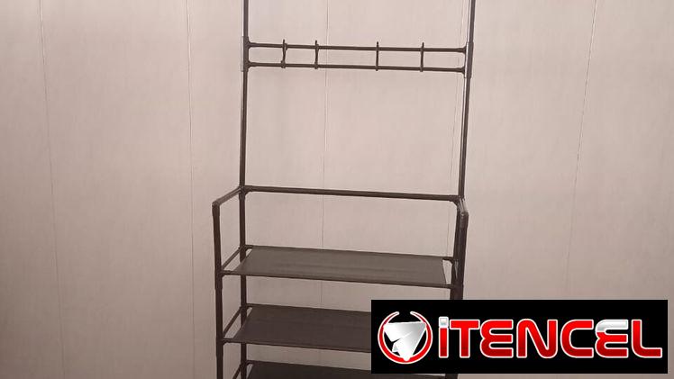 Zapatera de 5 Niveles con Percha e Instalación Práctica para el Hogar Real VPT#-0438