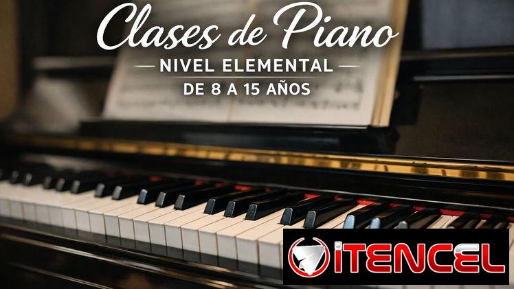 🎹 Clases de Piano – Nivel Elemental (8 a 15 años) Descubre el mundo del piano desde cero con clases presenciales diseña