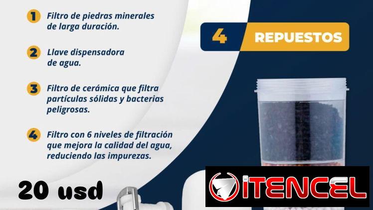 Filtro de agua de carbón activado. Nuevo con garantía