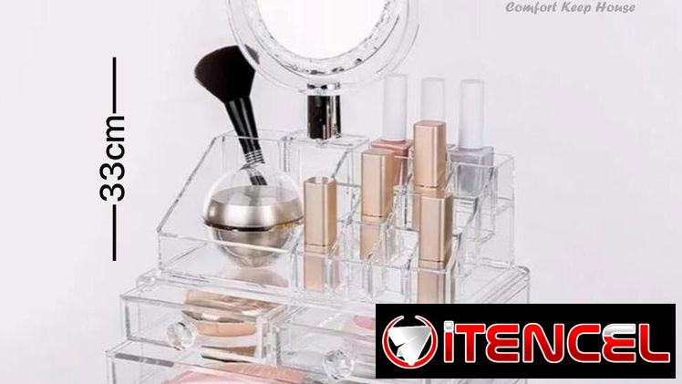 Organizador de maquillaje con espejo giratorio (G&L)