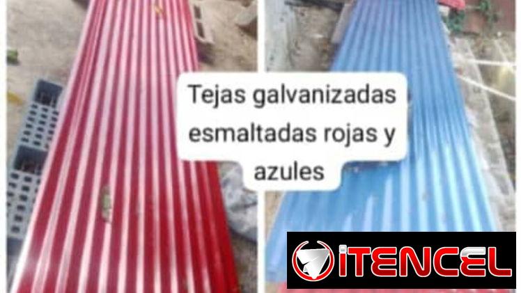 💥💥Tejas galbanizadas enmaltadas de colores , importadas maxima calidad ,rojas y azules