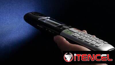 Panasonic – Teléfono inalámbrico fácil de usar con linterna y marcación rápida – Serie KX-TGU4