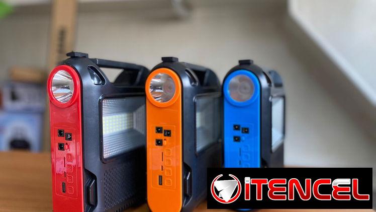 RADIO CON PANEL SOLAR, LINTERNA, BLUETOOTH Y LÁMPARA LED 🔦☀️