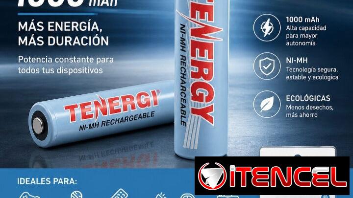 Pilas Recargables AAA TENERGI