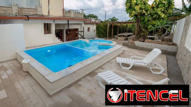 🏝️Cod.Z Casa de 4 Cuartos en Boca Ciega: Piscina, Ranchón y Vista al Mar 🌴