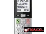 Panasonic – Teléfono inalámbrico fácil de usar con linterna y marcación rápida – Serie KX-TGU4