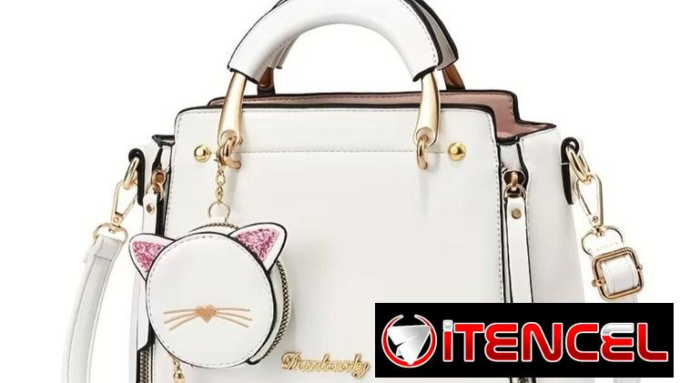 Hermosa cartera blanca