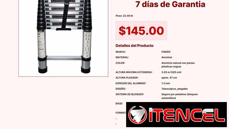 Escalera telescópica con sistema de peldaños reforzados hoy mismo pro VPT#-0122