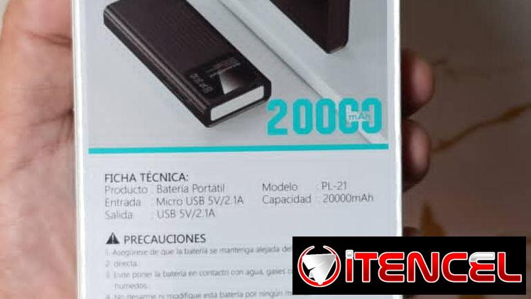 🍃Powerbank (batería portátil) de 20mil maH en 20 usd