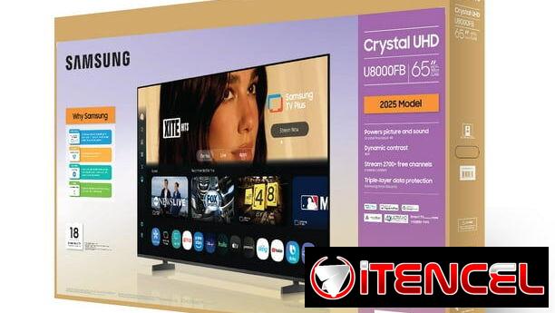Smart TV Samsung 65” Clase Crystal UHD U8000FB 4K  2025 – UN65U8000FBXZA