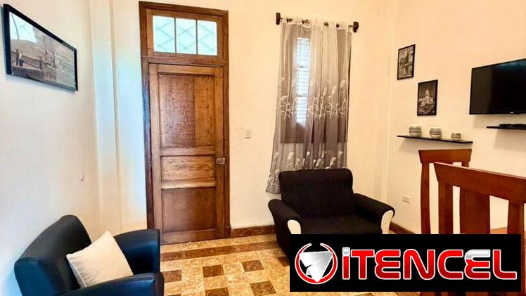 Alquiler de apartamento amueblado por noches en Habana Vieja – Lavadora, microondas y wifi – Cerca del puerto.